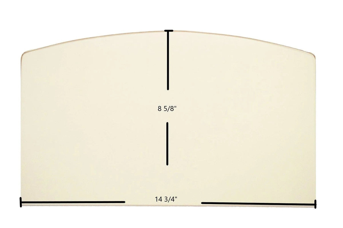 Breckwell Sonora P23 / Big E P1000PW Door Glass Replacement – 14 3/4" x 8 5/8" Archtop High-Temperature Ceramic Glass Panel (C-D-038)