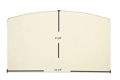 Breckwell Sonora P23 / Big E P1000PW Door Glass Replacement – 14 3/4" x 8 5/8" Archtop High-Temperature Ceramic Glass Panel (C-D-038)