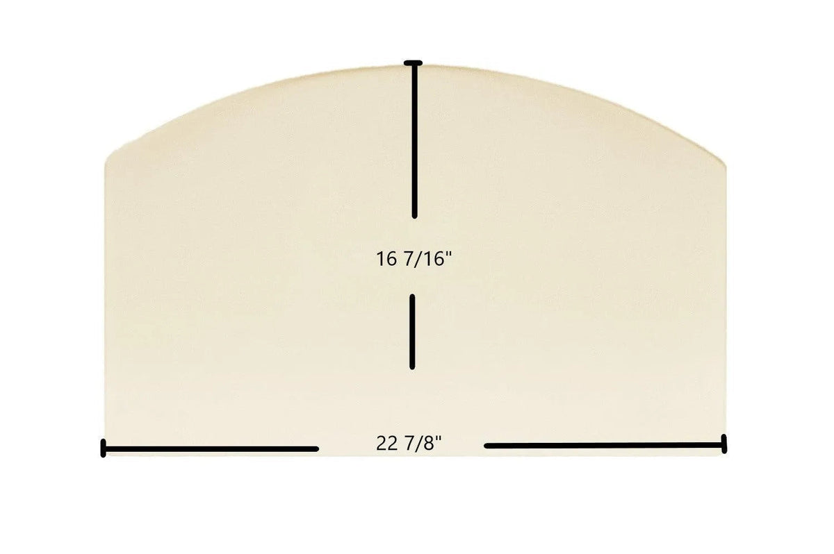 Clayton Model 10 Phase II, Clay 60 Phase II Door Glass Replacement – 22 7/8" x 16 3/8" Archtop High-Temperature Ceramic Glass Panel (89672)