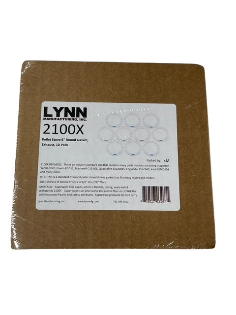 6" Round Gasket, Exhaust or Combustion Blower - 10 Pack, (2100X)