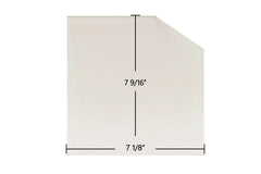 Alaska 7G23FV 23" Fireview Replacement Glass – 7 1/8" x 7 9/16" with Notch Cut (Part #7G23FV)