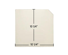 Alaska Wood Stove Replacement Glass – 10 1/4" x 10 1/4" Square with Corner Cut (Part #B09BBFR24Z)
