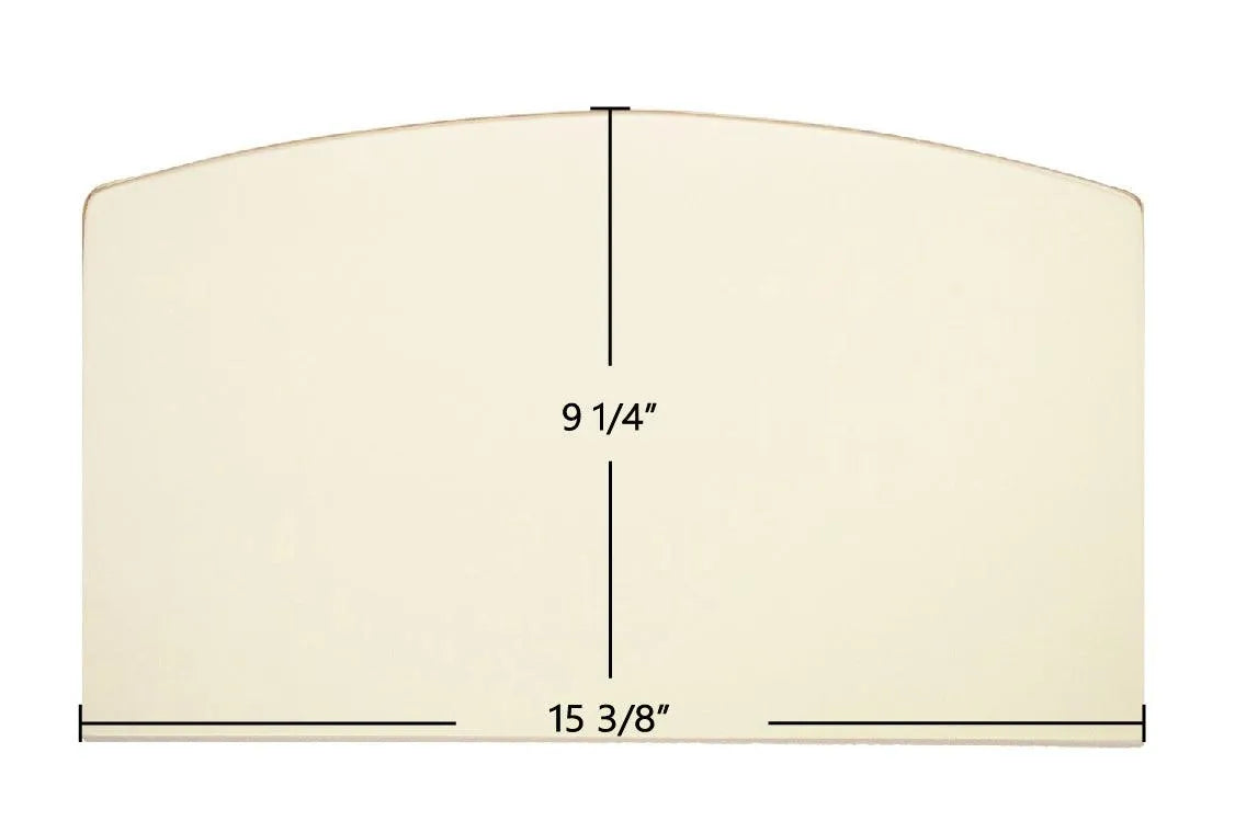Avalon 1250 / 1750 / Republic Door Glass Replacement – 15 3/8" x 9 1/4" Archtop High-Temperature Ceramic Glass Panel (250-00172-2)
