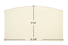 Avalon 1250 / 1750 / Republic Door Glass Replacement – 15 3/8" x 9 1/4" Archtop High-Temperature Ceramic Glass Panel (250-00172-2)