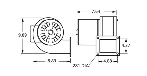 Centrifugal Blower Motor Fasco 1C265 – 265 CFM Replacement Blower (Fasco B45227)