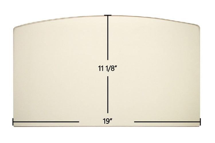 Bayard 32 Door Glass Replacement – Archtop High-Temperature Ceramic Glass Panel | 19" x 11 1/8"