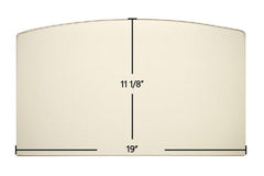 Bayard 32 Door Glass Replacement – Archtop High-Temperature Ceramic Glass Panel | 19" x 11 1/8"