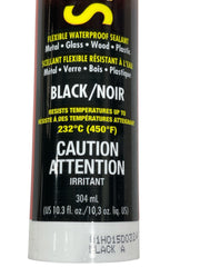 Black Silicone Sealant – KK0202 | 10.3 oz Caulking Tube | Waterproof & Flexible | High Temp Rated to 450°F (232°C) | For Metal, Glass, Wood & Plastic