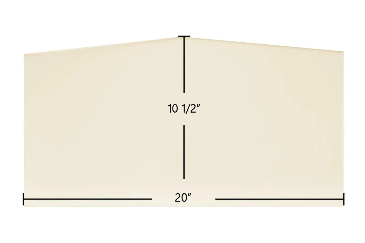 Blue Ridge Insert 7GBRL Door Glass Replacement – 20" x 10 1/2" Archtop High-Temperature Ceramic Glass Panel (7GBRL)