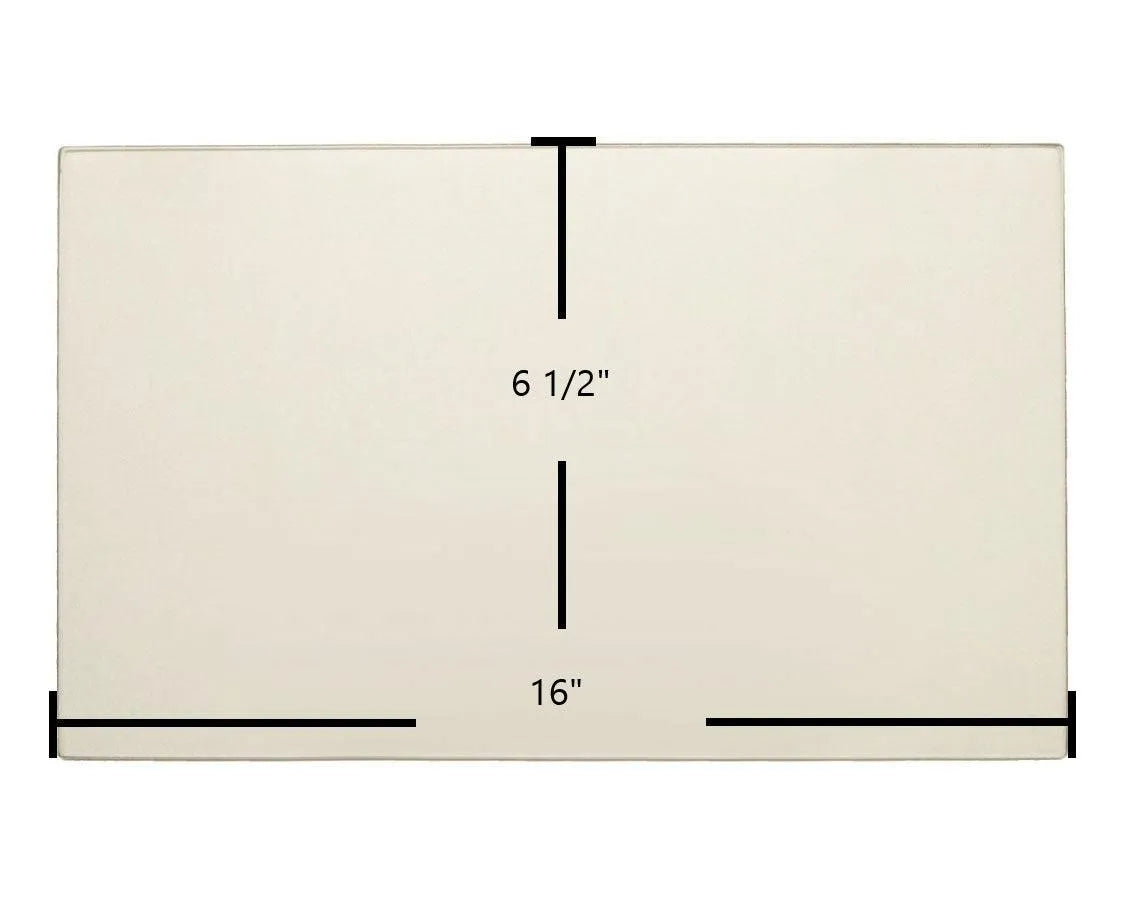 Brunco Firelite, Blazer I, Blazer II Door Glass Replacement – 16" x 6 1/2" High-Temperature Ceramic Glass Panel (1B5285)