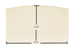 Brunco Hearthglow Archtop Door Glass Replacement – 8 3/8" x 6 3/8" High-Temperature Ceramic Glass Panel (1B5255-A)