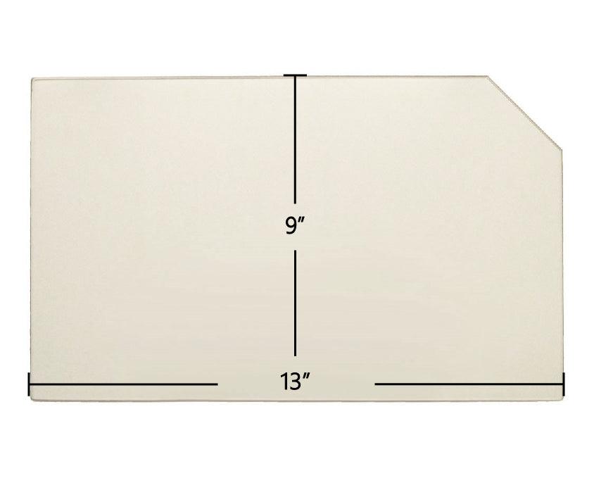Carolina II Woodstove Door Glass Replacement – 9" x 13" High-Temperature Ceramic Glass Panel with Corner Cut (CarCornerCut)