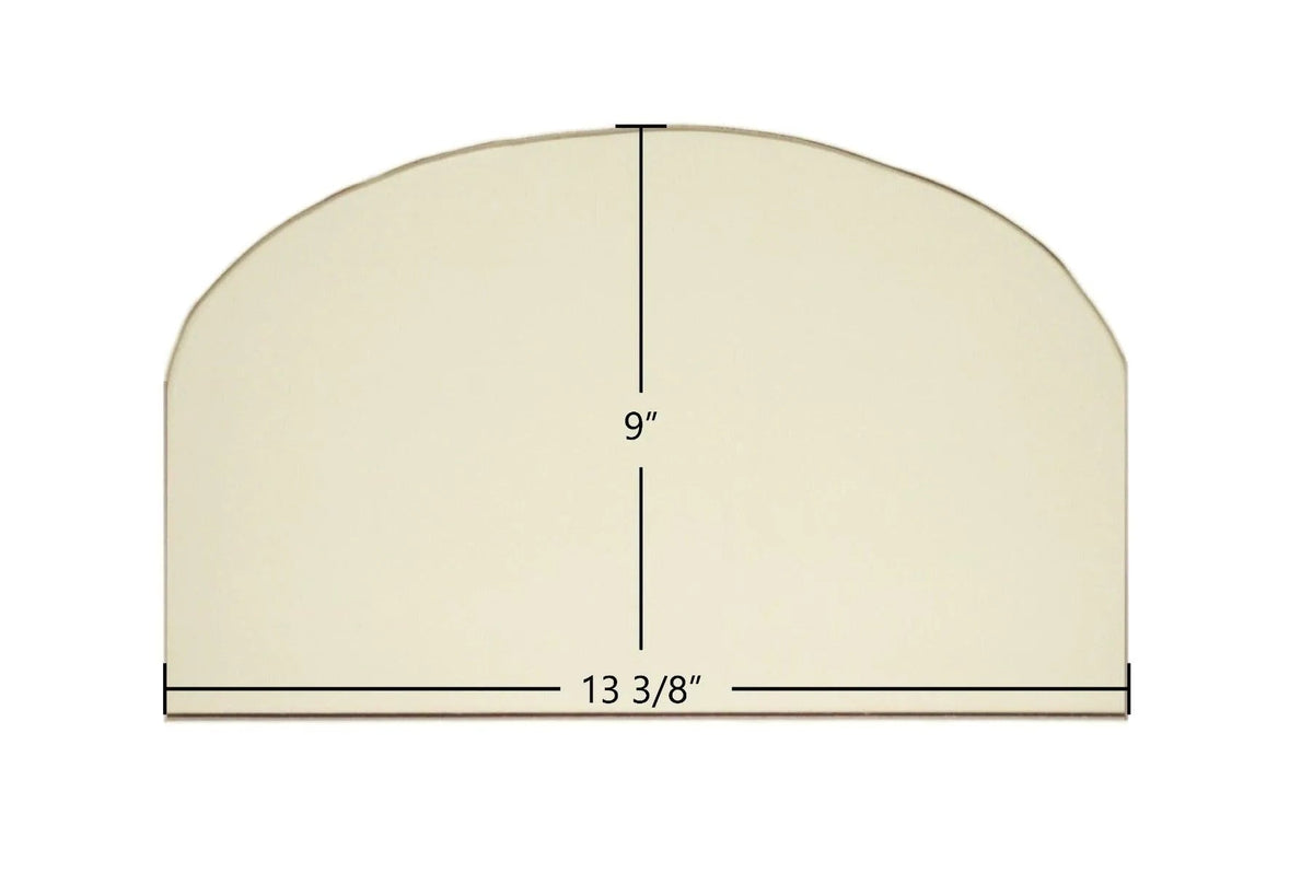 Cast Heat Door Glass Replacement – 13 3/8" x 9" Archtop High-Temperature Ceramic Glass Panel (Cast-Heat)