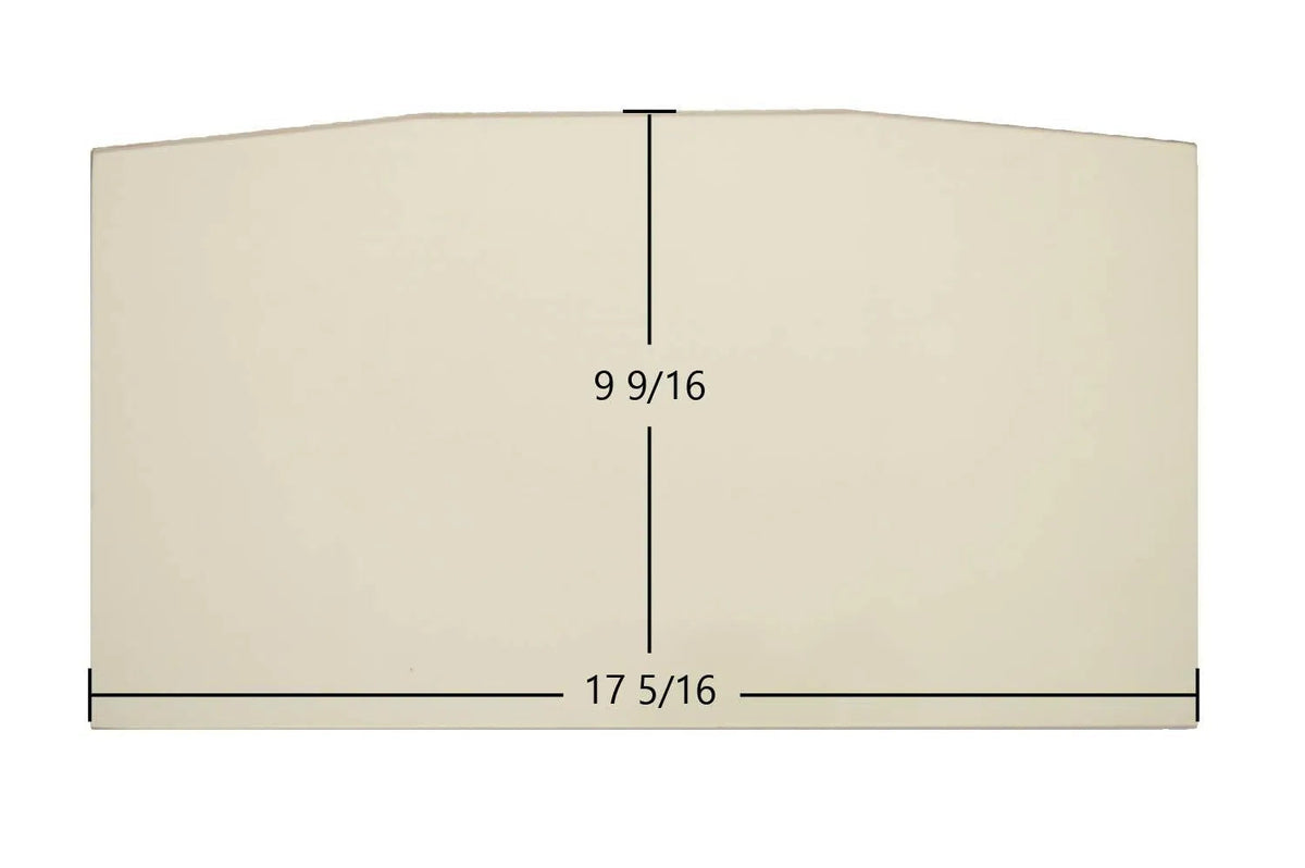 Century CW2500, CW2900, FW2700, FW3000 Series Archtop Door Glass – 17 5/16" x 9 9/16" High-Temperature Ceramic Glass Panel (SE63001)