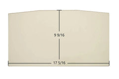 Century CW2500, CW2900, FW2700, FW3000 Series Archtop Door Glass – 17 5/16" x 9 9/16" High-Temperature Ceramic Glass Panel (SE63001)