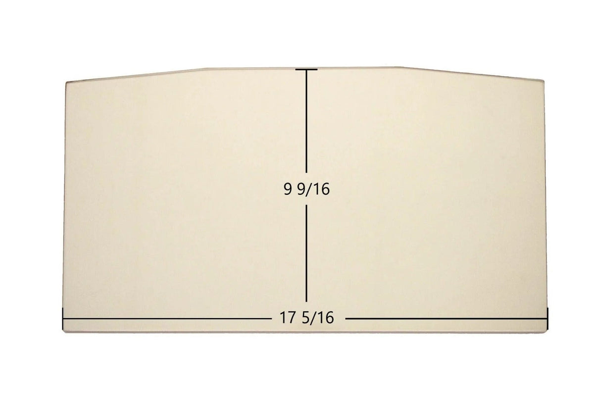 Century FW300010, Steel 224, Steel 30007 Archtop Door Glass – 17 5/16" x 9 9/16" High-Temperature Ceramic Glass Panel (S31141-1)