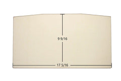 Century FW300010, Steel 224, Steel 30007 Archtop Door Glass – 17 5/16" x 9 9/16" High-Temperature Ceramic Glass Panel (S31141-1)