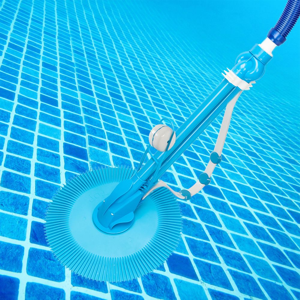 Auto Swimming Pool Cleaner with 10pcs Durable Hose Blue