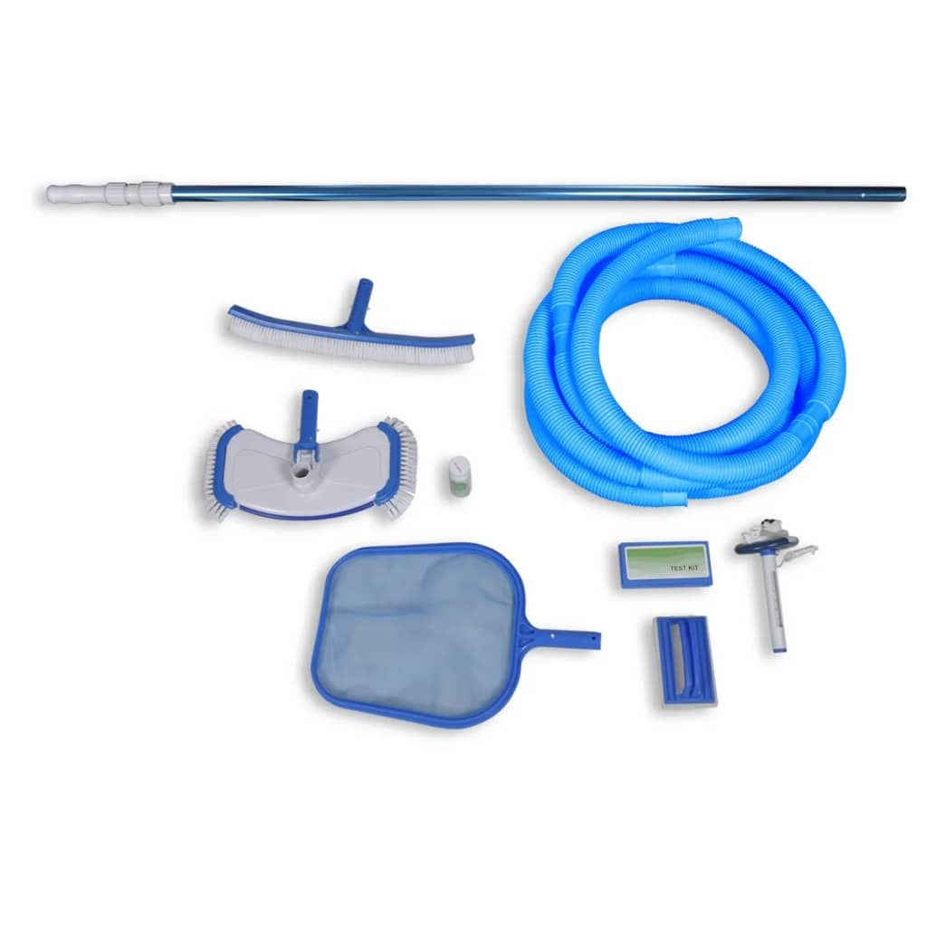 Complete Pool Cleaning Kit | Vacuum Head, Leaf Skimmer, Wall Brush, Pole, Hose & More