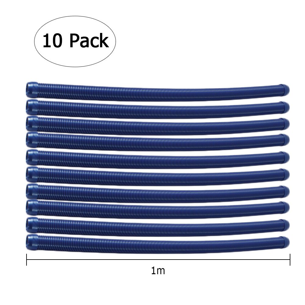 Auto Swimming Pool Cleaner with 10pcs Durable Hose Blue