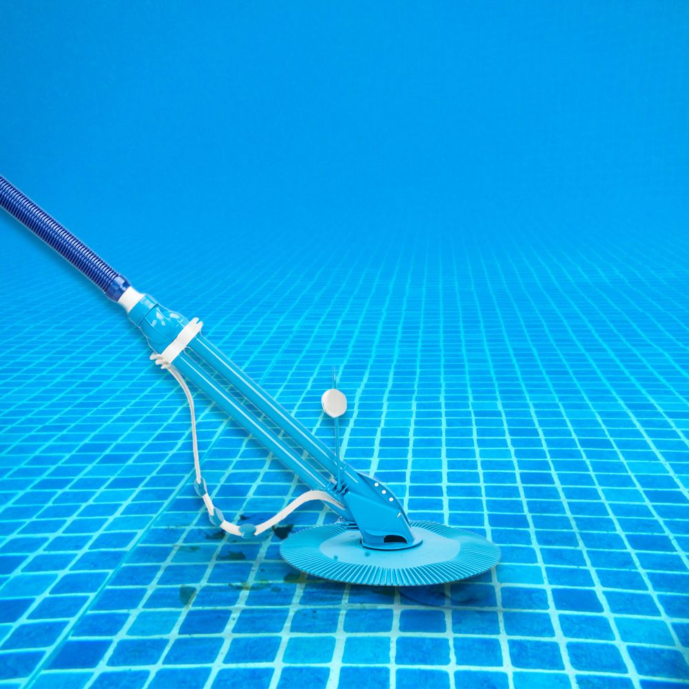 Auto Swimming Pool Cleaner with 10pcs Durable Hose Blue