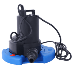 1/4 HP Automatic Swimming Pool Cover Pump 120 V Submersible with 3/4 Check Valve Adapter1850 GPH Water Removal for Pool, Hot Tubs, Rooftops, Water Beds and more