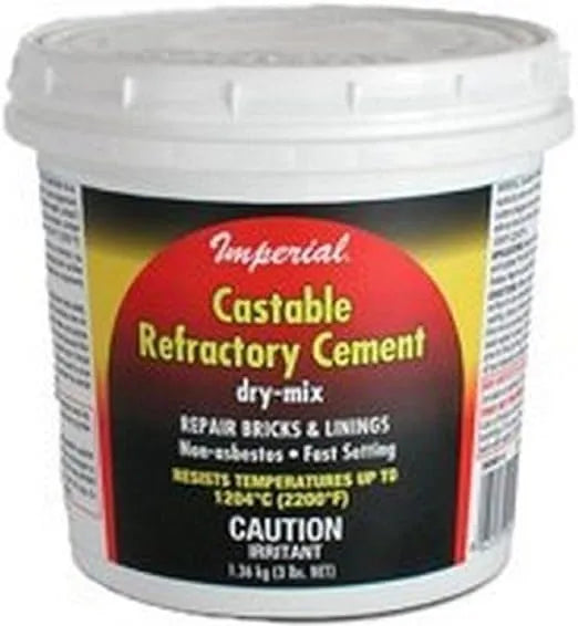 Castable Refractory Cement – 3 lb Dry Mix | KK0061 | High-Temp Repair Compound for Firebrick & Stove Linings | Imperial Manufacturing