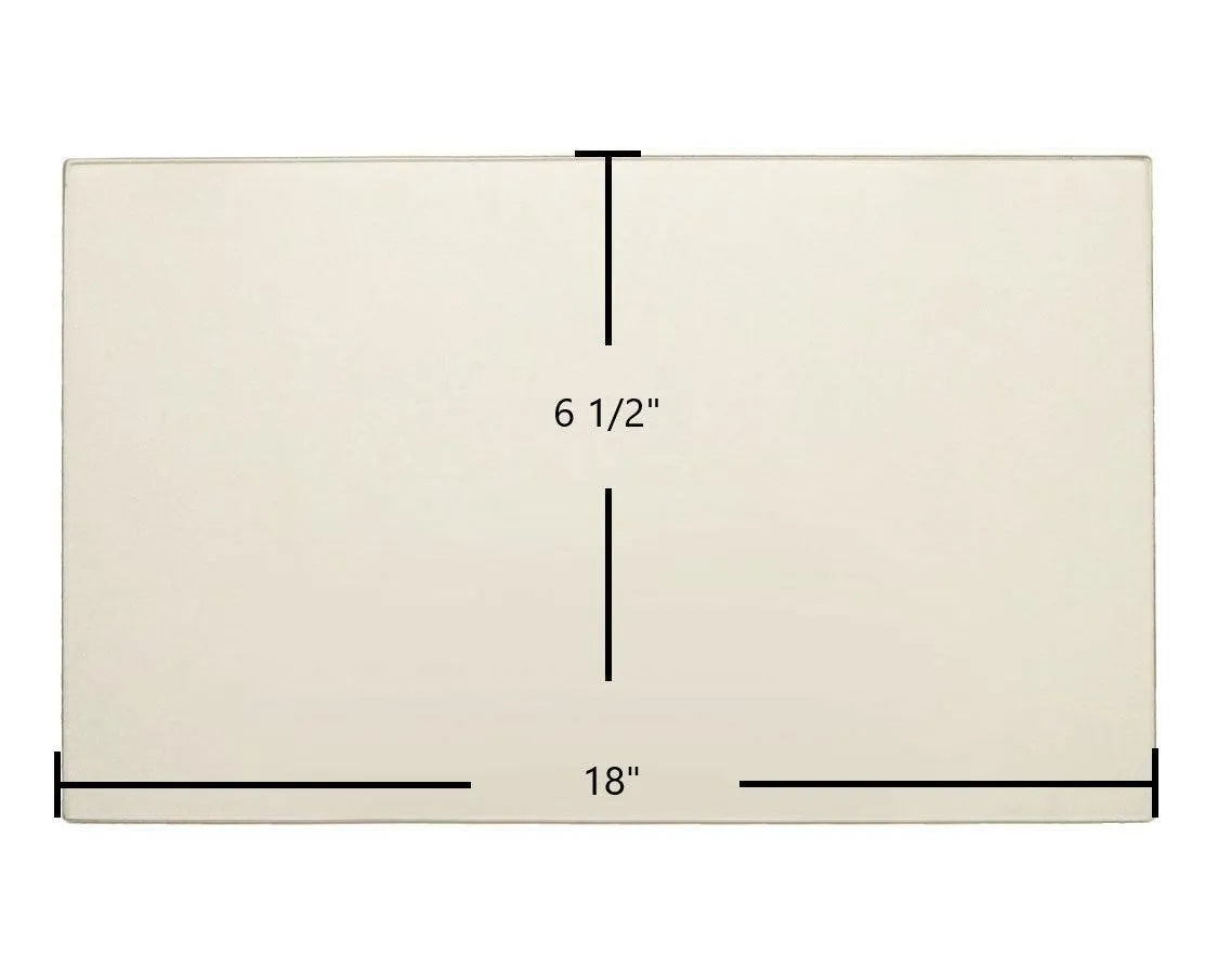 Brunco Firelite Door Glass Replacement – 18" x 6 1/2" High-Temperature Ceramic Glass Panel (1B5273)